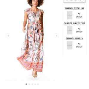 Eshakti floral Paisley crepe maxi dress